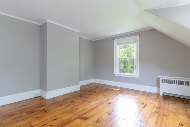 1 Commonwealth Ave, Sturbridge, MA 01518 - additional living space with radiator, wood-type flooring, and vaulted ceiling