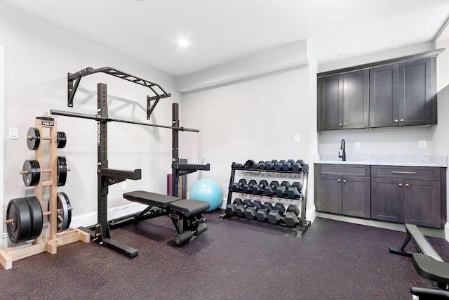 16 Grace Rd, Newton, MA 02459 - workout area with wet bar