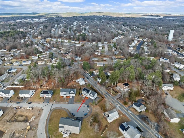 aerial view featuring a residential view