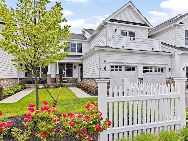 5 Diane Ter Unit 5, Scituate, MA 02066 - view of front facade with an attached garage and stone siding