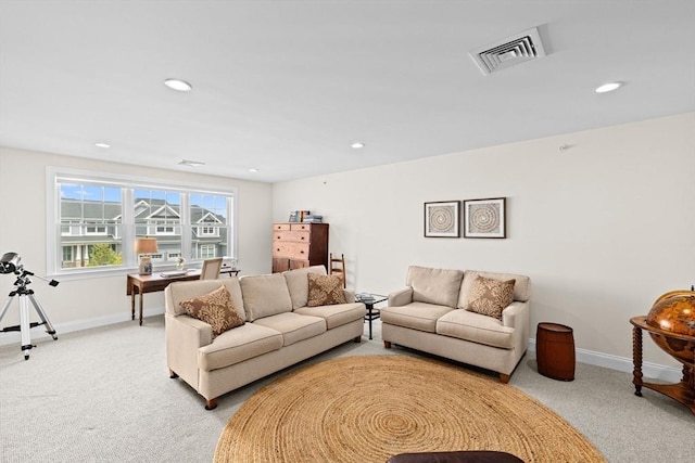 5 Diane Ter Unit 5, Scituate, MA 02066 - living room featuring light colored carpet, a desk, and recessed lighting