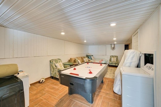 104 Kings Cove Beach Rd, Weymouth, MA 02191 - game room with washer / dryer