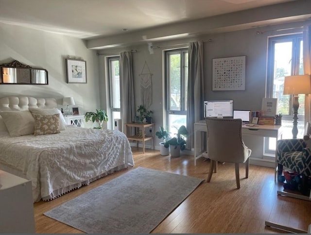 691 Massachusetts Ave Unit 102, Boston, MA 02118 - bedroom with wood finished floors and a desk