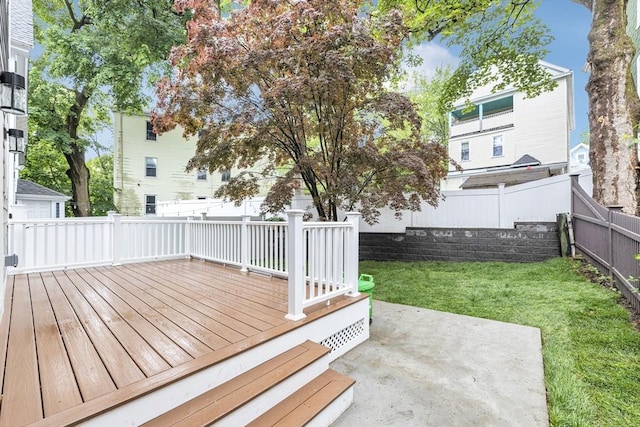 deck with a patio area