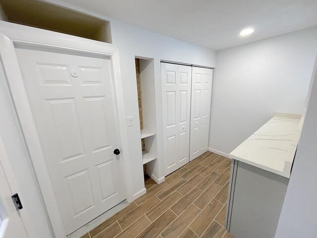 17 Brentwood Rd, Sudbury, MA 01776 - interior space with baseboards, wood finish floors, and recessed lighting