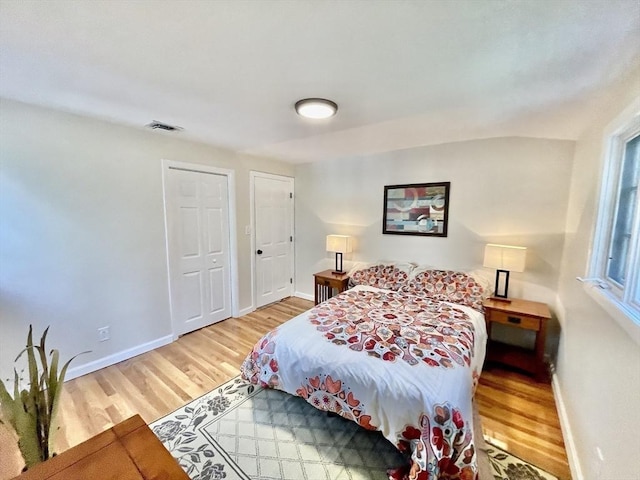 17 Brentwood Rd, Sudbury, MA 01776 - bedroom with light wood-style flooring, baseboards, and visible vents