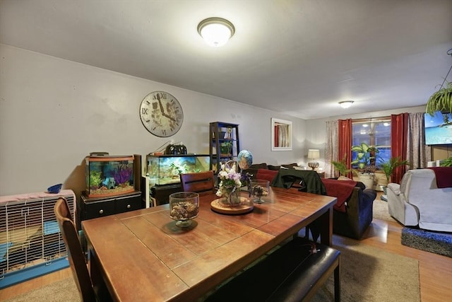 dining room featuring light wood-type flooring