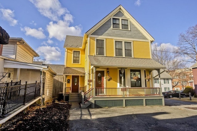 view of front of home with a porch