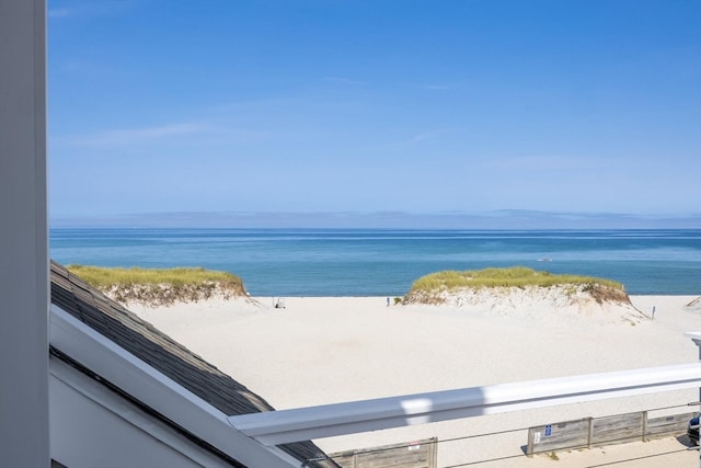 property view of water with a view of the beach