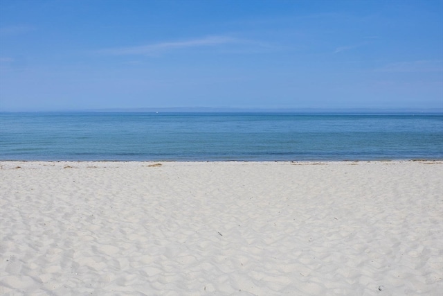 view of water feature featuring a beach view