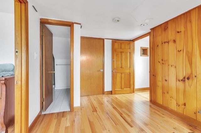 unfurnished bedroom with light hardwood / wood-style flooring