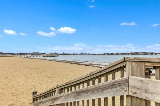 water view with a view of the beach