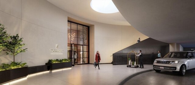 682 Atlantic Ave Unit 37J, Boston, MA 02111 - community lobby with a high ceiling