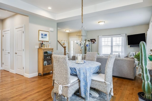637 Gifford St Unit 4A, Falmouth, MA 02540 - dining area featuring light wood finished floors and recessed lighting