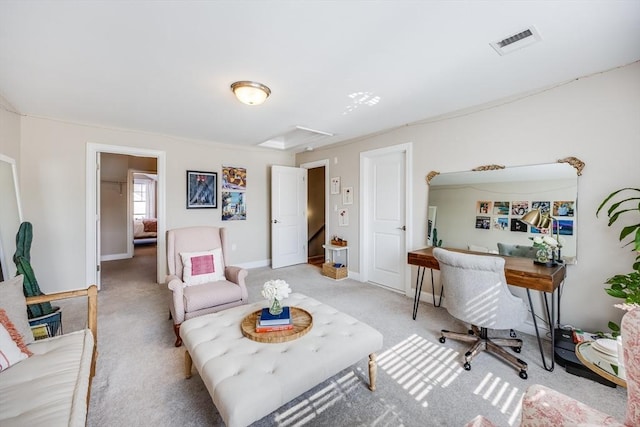 637 Gifford St Unit 4A, Falmouth, MA 02540 - living area with a desk and light carpet