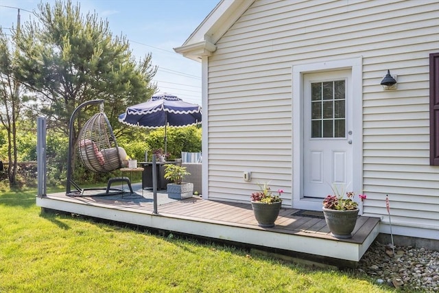 637 Gifford St Unit 4A, Falmouth, MA 02540 - deck with a lawn