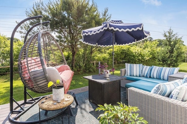 637 Gifford St Unit 4A, Falmouth, MA 02540 - view of patio / terrace with an outdoor living space and a deck