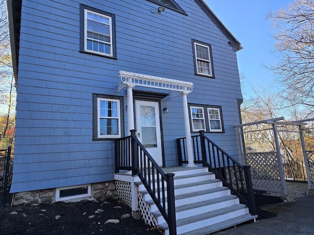 view of rear view of property