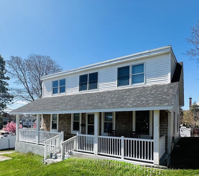 1 S Ave Unit 1, Hull, MA 02045 - view of front of property with covered porch and a shingled roof