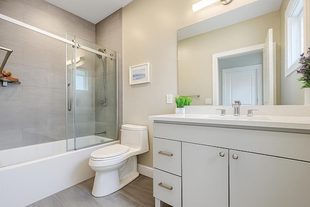 89 Prescott St Unit C, Boston, MA 02128 - full bathroom featuring vanity and combined bath / shower with glass door