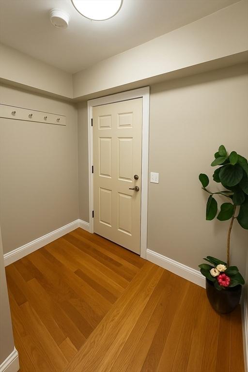 89 Prescott St Unit C, Boston, MA 02128 - entryway with baseboards and light wood finished floors