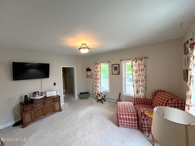 56-58 N Summer St, Adams, MA 01220 - living room with light carpet and baseboards