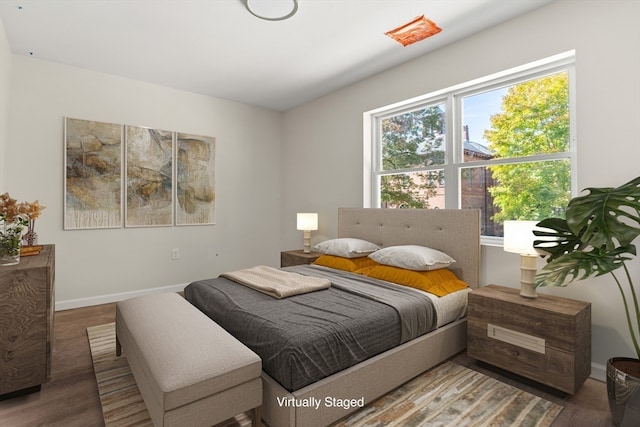 bedroom featuring hardwood / wood-style flooring