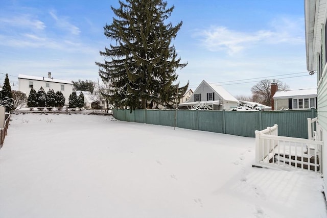 view of snowy yard