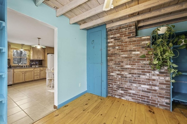 interior space featuring sink