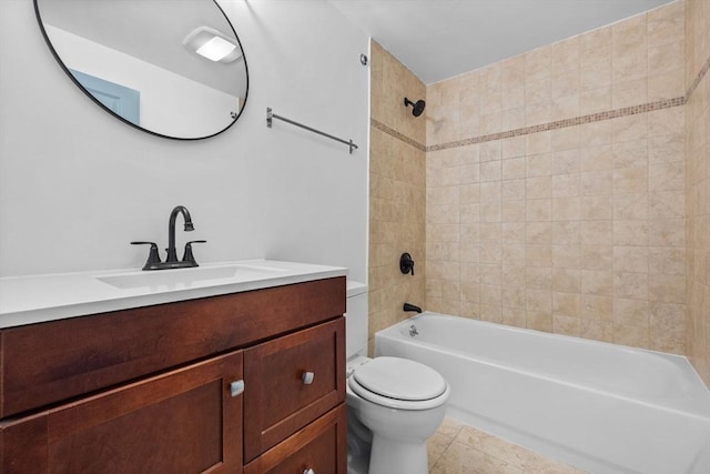 84 Grant St Unit 7, Somerville, MA 02145 - bathroom featuring washtub / shower combination, vanity, and tile patterned flooring