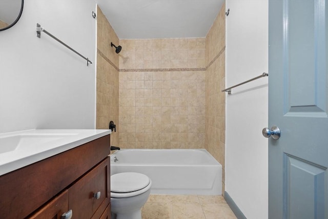 84 Grant St Unit 7, Somerville, MA 02145 - full bathroom featuring vanity, shower / bath combination, and tile patterned floors