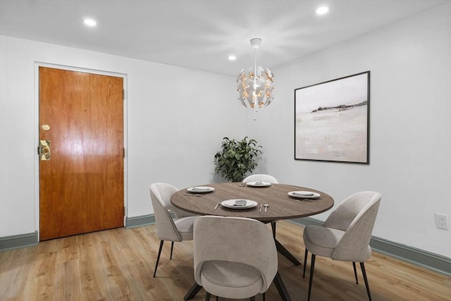 84 Grant St Unit 7, Somerville, MA 02145 - dining space with light wood-style floors, recessed lighting, and a chandelier