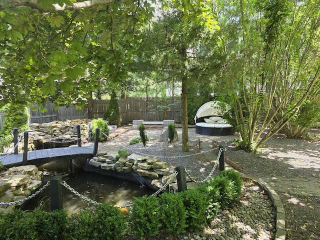31-33 Mathews Dr, Wayland, MA 01778 - view of yard with a garden pond