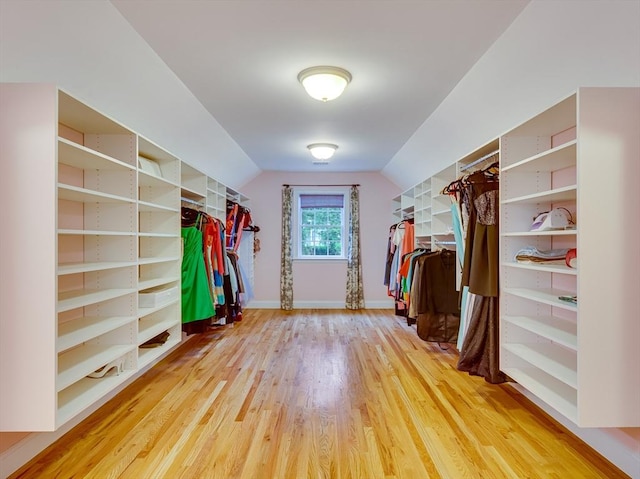 14 Nassau Dr, Winchester, MA 01890 - walk in closet with vaulted ceiling and light wood-style floors