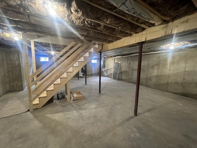 view of basement