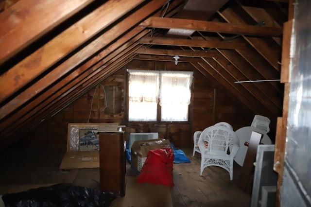 view of attic