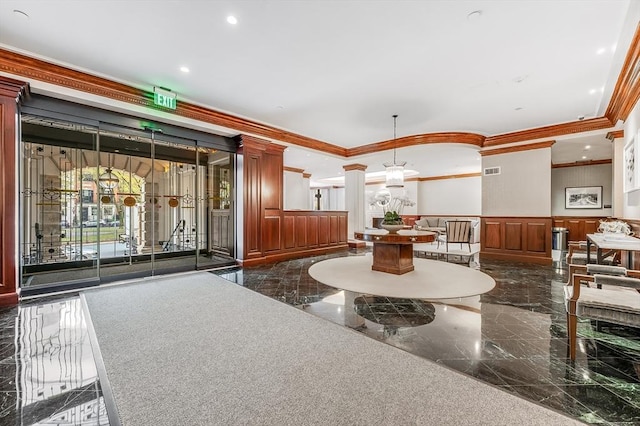 community lobby featuring visible vents
