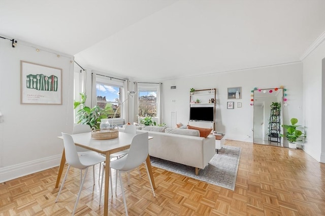 living room with baseboards