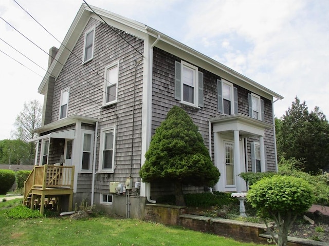 360 Russells Mills Rd, Dartmouth, MA 02748 - view of home's exterior with a lawn