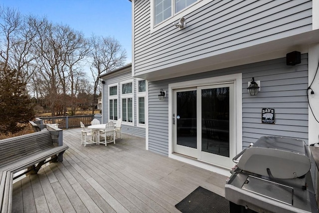 33 Gulf Hill Dr, Dartmouth, MA 02748 - deck with a grill and outdoor dining space