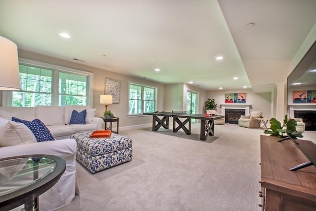 view of carpeted living room