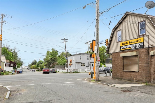 831 N Shore Rd, Revere, MA 02151 - view of asphalt street with traffic lights, traffic signs, curbs, and sidewalks