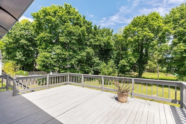 186 Chapel St, Abington, MA 02351 - wooden terrace with view of wooded area
