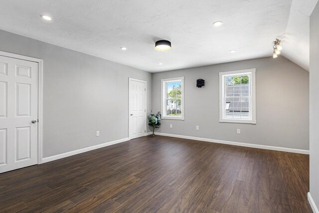 186 Chapel St, Abington, MA 02351 - spare room featuring dark wood-style floors, baseboards, and recessed lighting