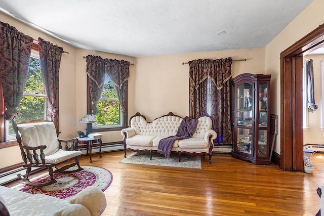 14 Franklin Ter, Boston, MA 02136 - sitting room with wood finished floors, a baseboard radiator, and baseboard heating