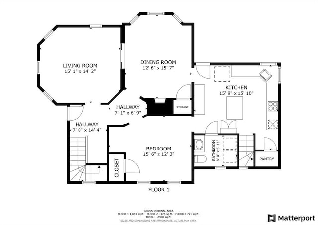 14 Franklin Ter, Boston, MA 02136 - view of room layout