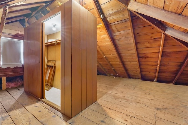 view of attic