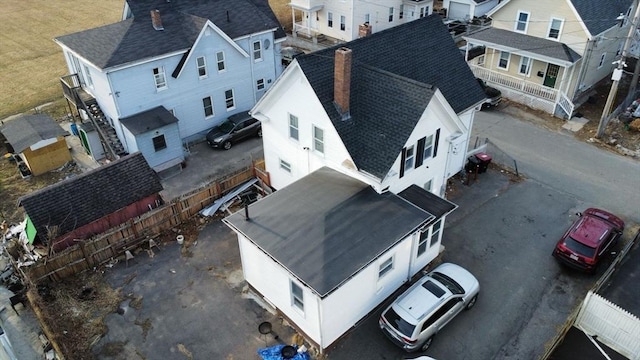 aerial view with a residential view