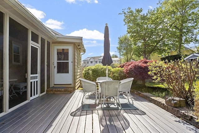 68 Spring Rd, Nahant, MA 01908 - wooden terrace with outdoor dining space