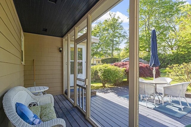68 Spring Rd, Nahant, MA 01908 - sunroom / solarium featuring outdoor dining space